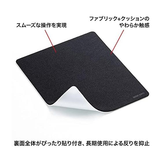 Sanwa Supply Mouse pad that stays in place (M size/W150 x D180mm) MPD-NS6BK-M