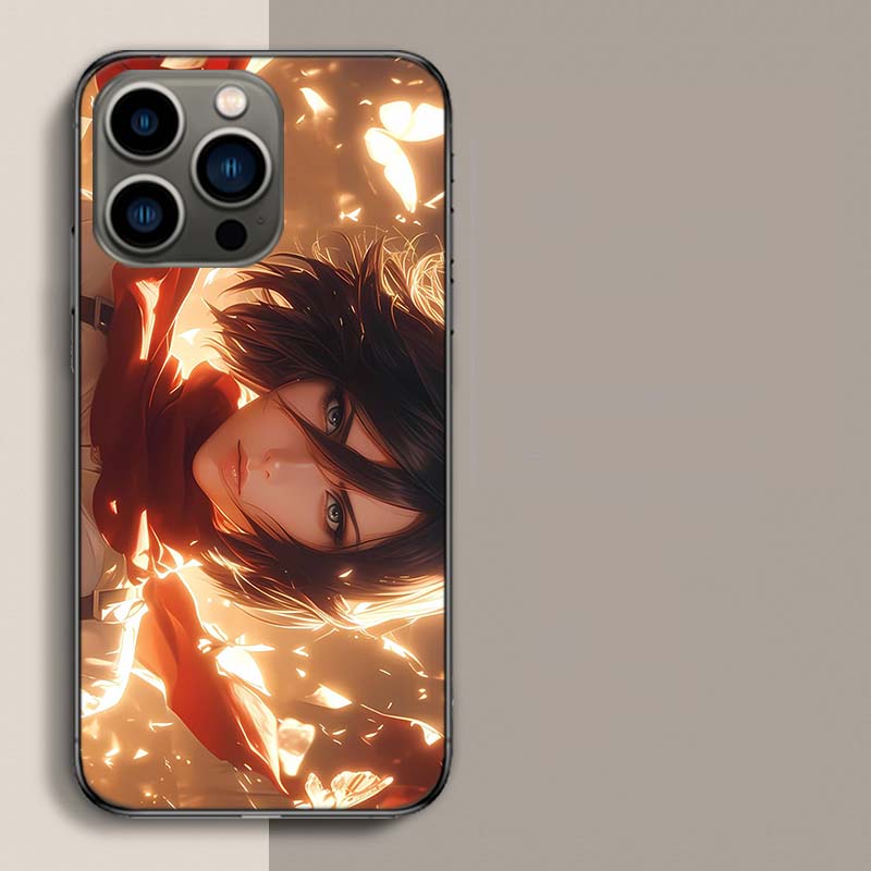 Character MIKASA Phone Case For Iphone 17 Air 15 Pro 14 Plus 16 Pro Max 17E 16E 12 13 Mini 11 Cover Cute Fundas