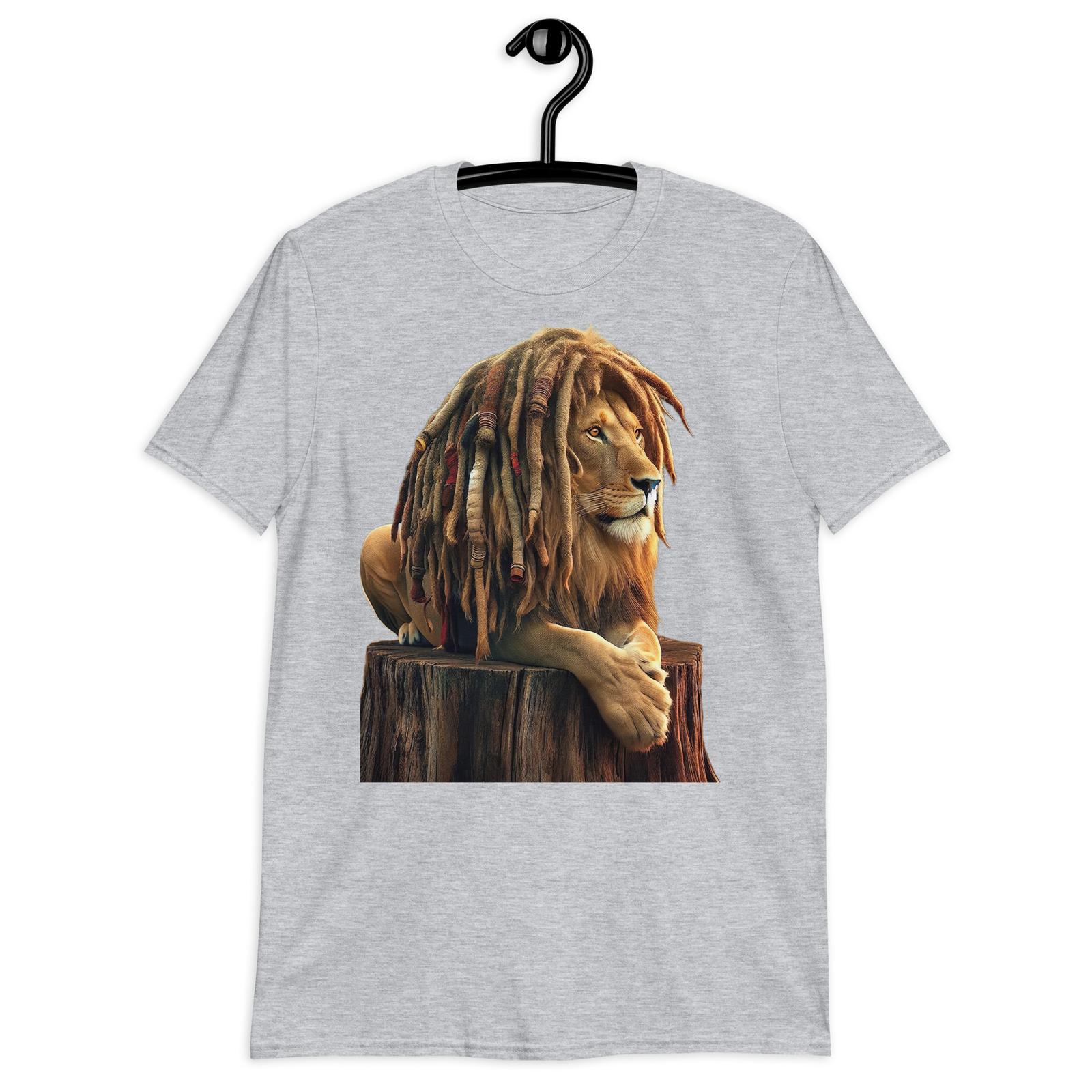Rastafari Jamaican Lion Short-Sleeve Unisex T-Shirt Mens Womens Tees Top - Reggae Style Tee 4XL