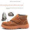 Steel Bag Head Anti-smashing and Anti-puncture Work Shoes Breathable High-top Anti-velvet Protective Labor Insurance Shoes