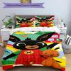3pcs Bing Bunny2 Design Cover Set - HD Printed Bedding with 1 Cover and 2 Pillowcases - Perfect for Home and Dorm Decor