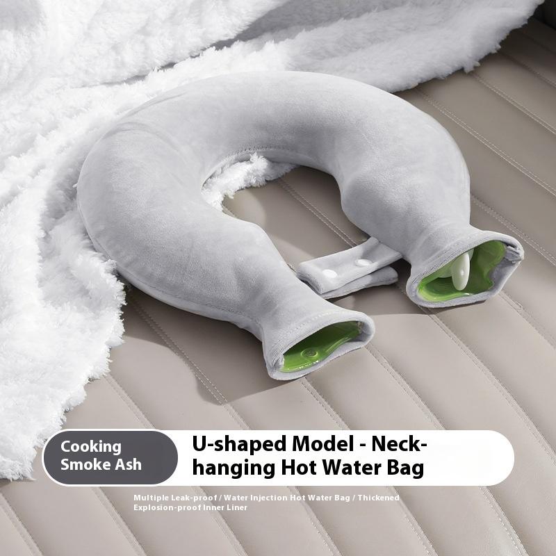 2025 Water-filled U-type Neck Warmer Neck-hanging Explosion-proof Hand Warmer Neck Hot Compress Hot Water Bottle Bag