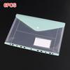 6 Pcs A4 Binder Pocket Plastic Label Loose-Leaf Perfect Punched Pockets  School