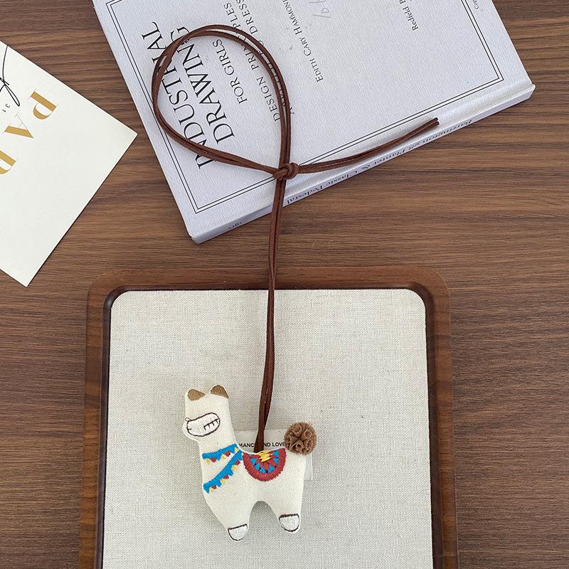 Collier pendentif animal de dessin animé coréen fait main pour enfants