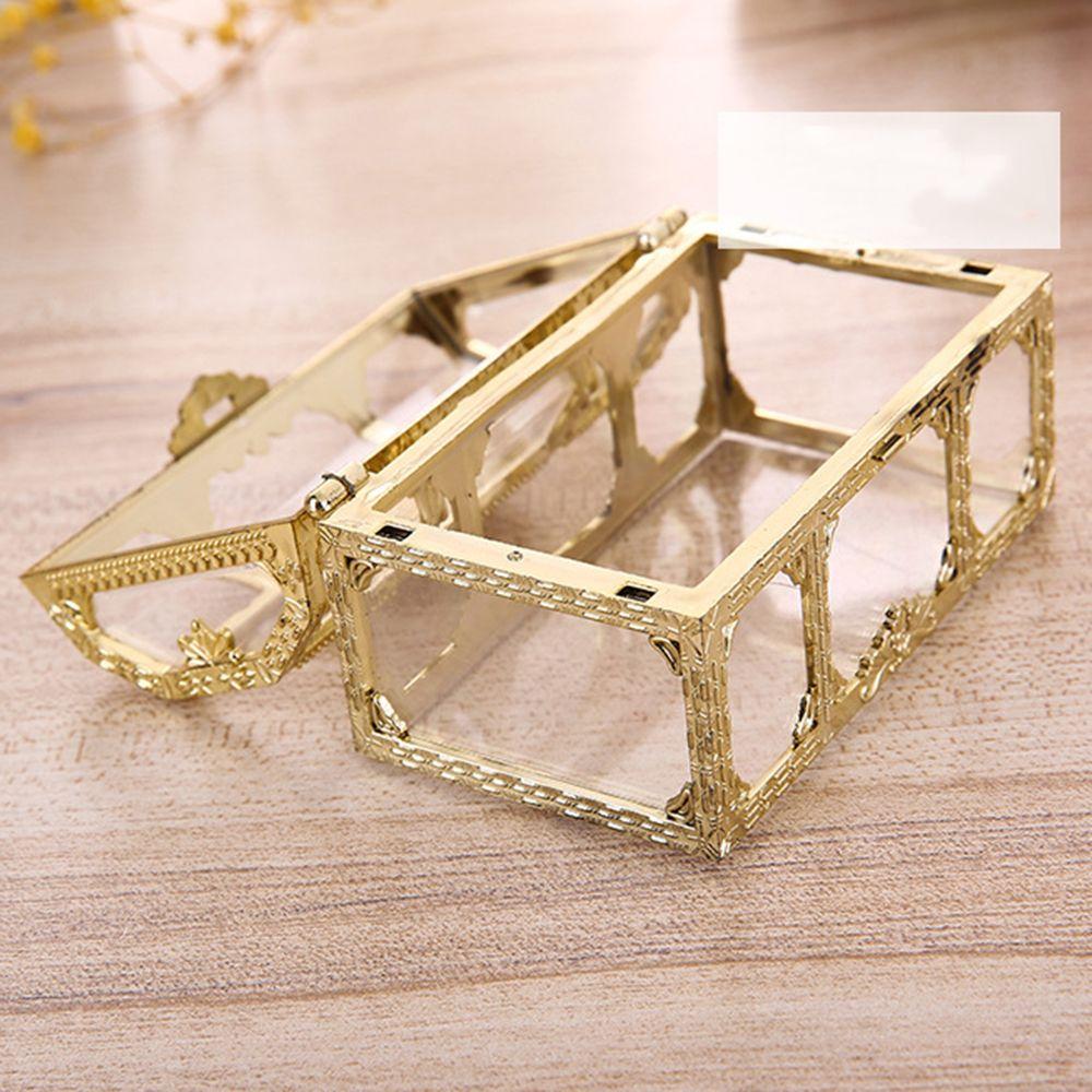 Plastic Transparent Souvenir Trinket Organizer Candy Box Pirate Treasure Chest Jewelry Storage