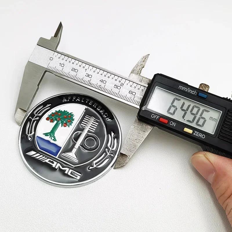 Car Sticker For Benz 6.5cm Apple Tree Logo AMG Metal Car Emblem Rear C Pillar Side Badge for Mercedes Benz A C E GLA GLC GLE Sti