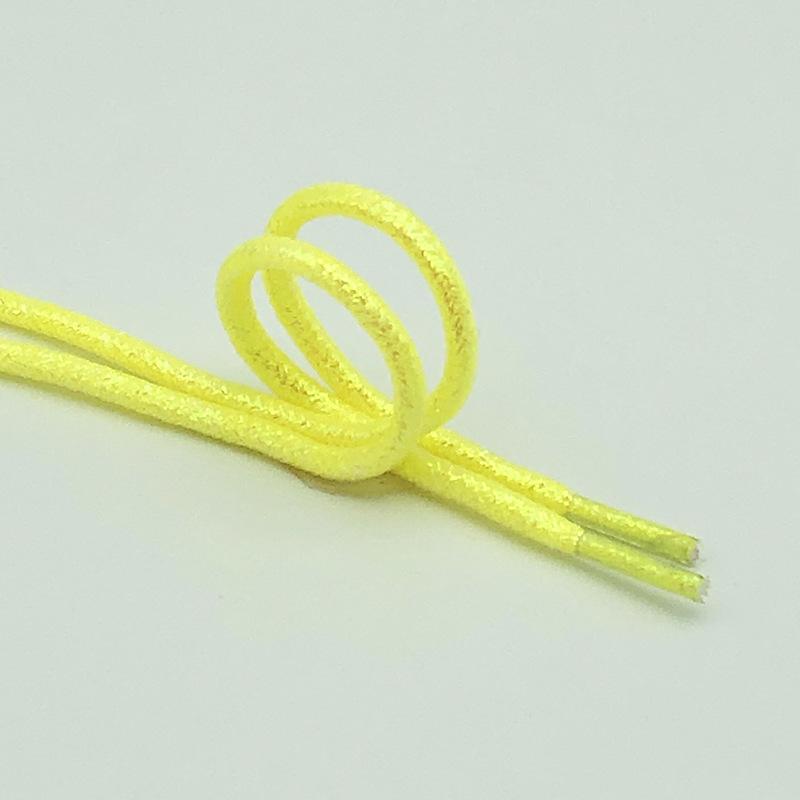New Round Shiny Metallic Glitter Shoelaces Gold Silver Silk Shoe Laces Sports Canvas Casual Colorful Rainbow Gradient Shoelace