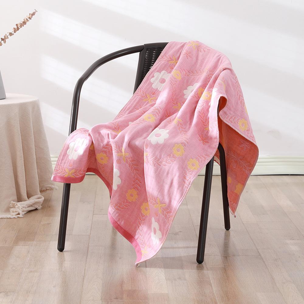Bohemian Floral Bath Towel for Women Children, Soft Cotton Gauze, Bathroom, High Quality, 70*140