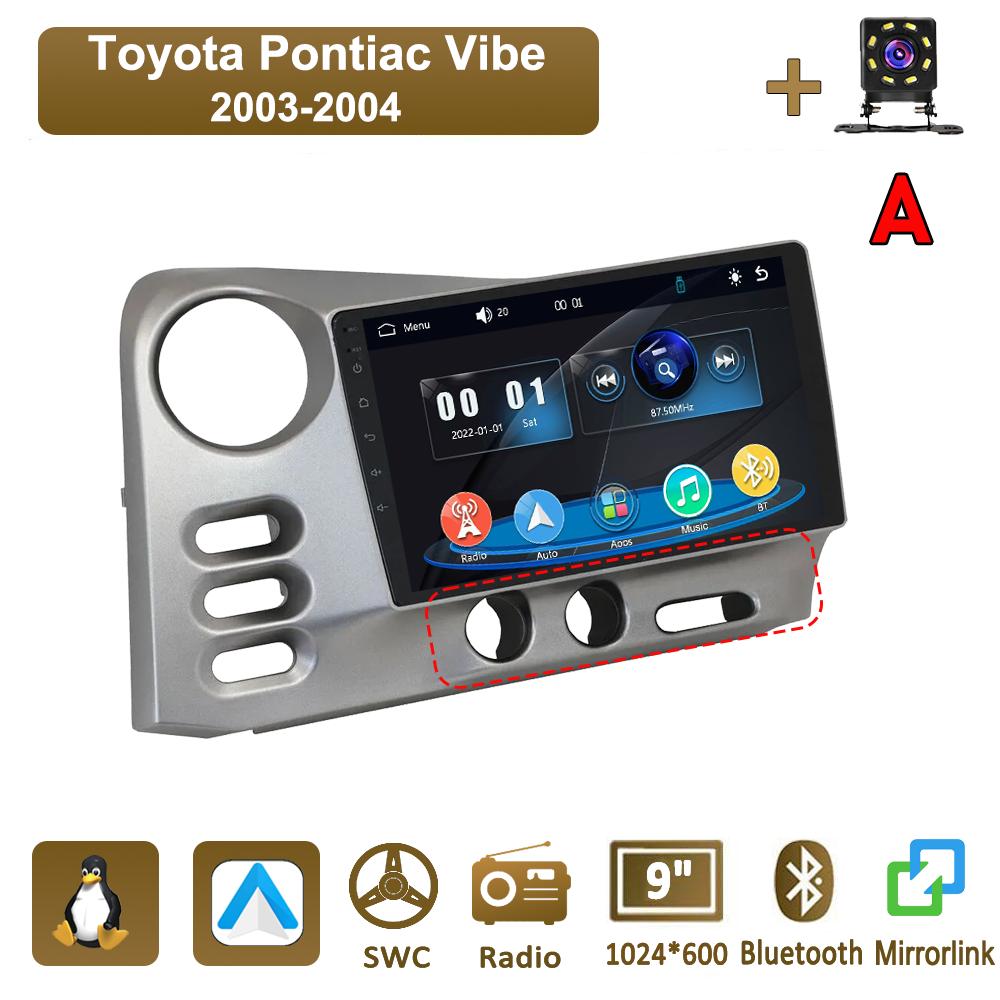 

Icreative Car Radio Multimedia MP5 Player Head Unit Stereo BT For Toyota Pontiac Vibe 2002-2007 A серый