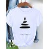European Sizes Women'S T-Shirt That Is Comfortable, Featuring a Stylish Yoga Balance Stone Theme This Soft And Breathable Casual Summer Top