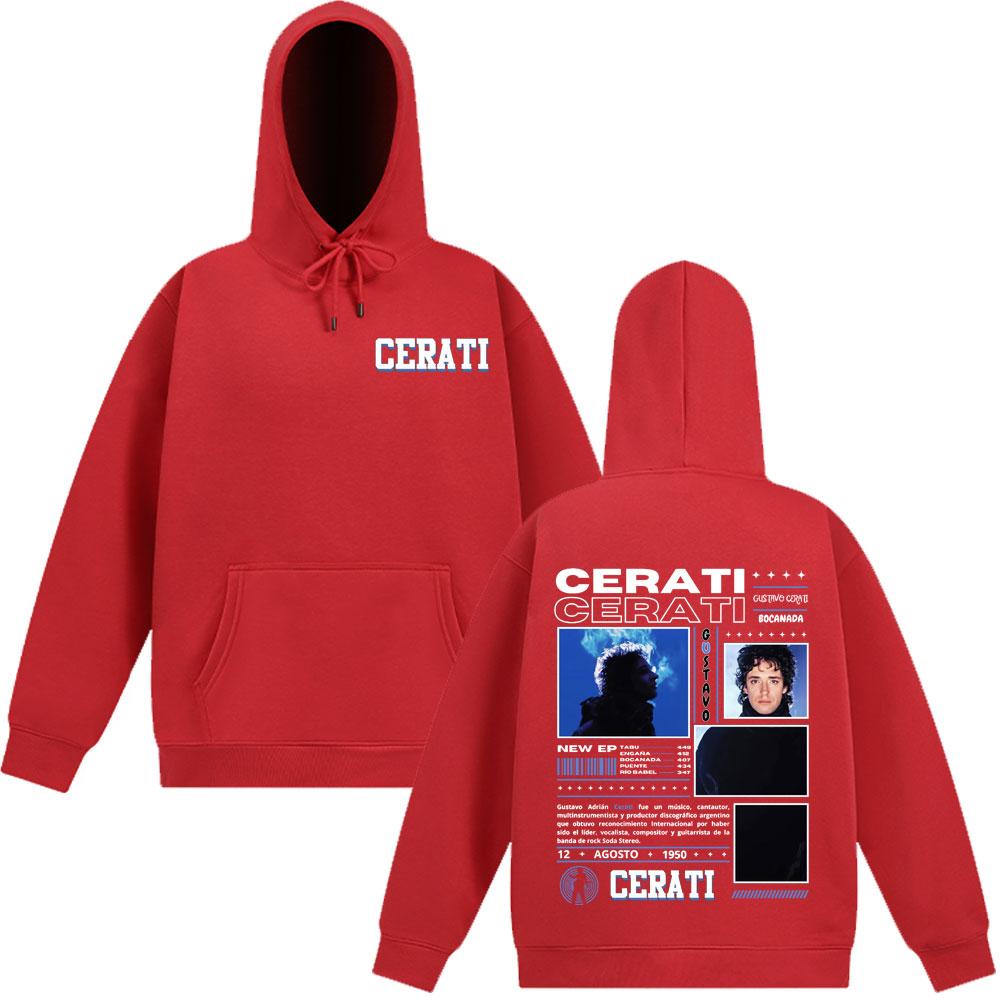 Singer Gustavo Cerati 2025 Tour Graphic Hoodie Unisex Vintage Hip Hop Pop Music Hoodies Long-sleeved Man Sweatshirts Streetwear S