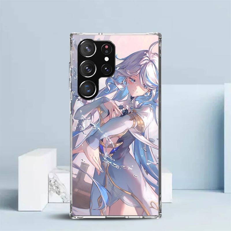 Cute Furina Genshin Impact Soft Cover for Samsung Galaxy S25 Edge S26 S24 S23 Ultra Phone Case S22 S21 Plus S20 FE Print Pattern