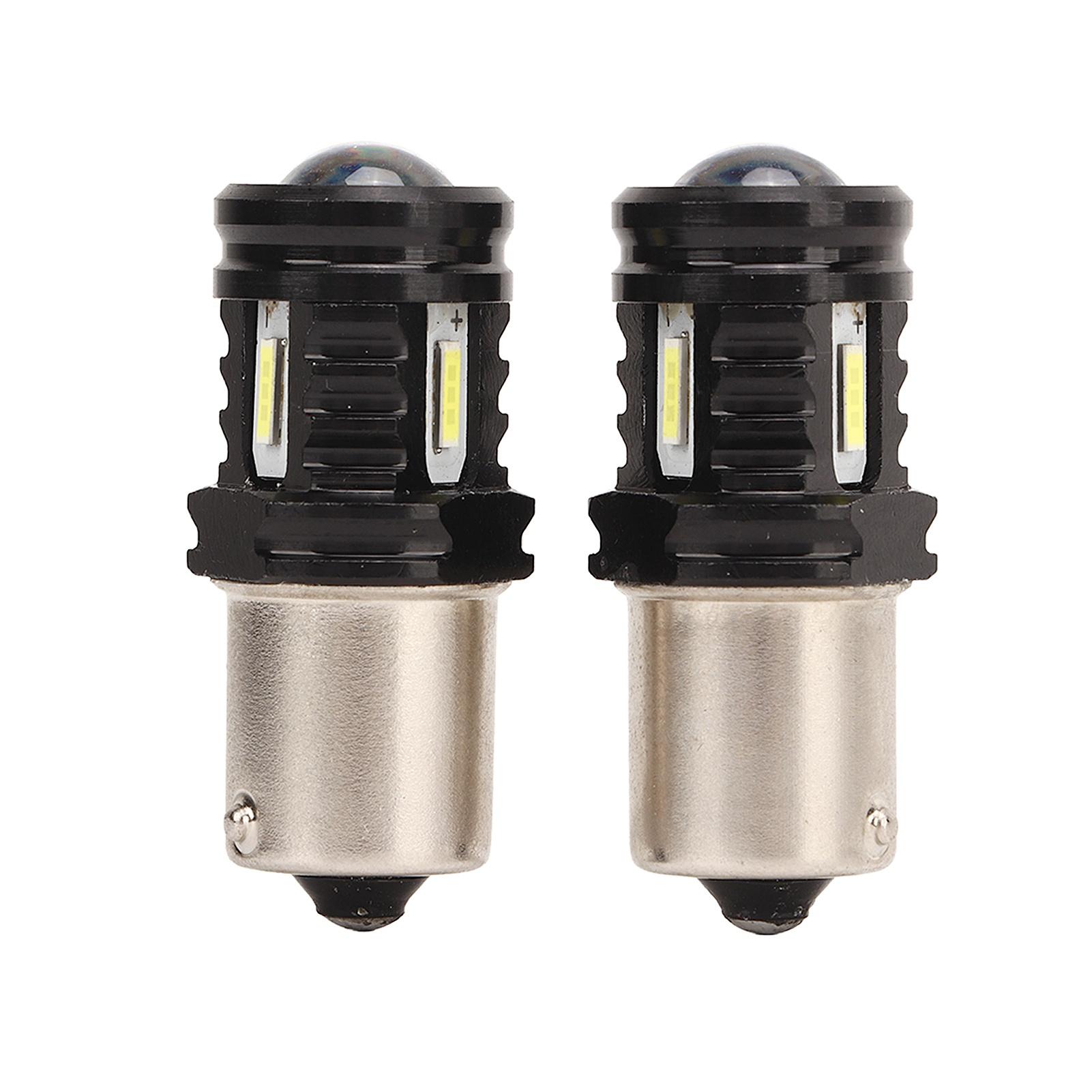 

2Pcs LED Bulb 120W 1500LM BA15S 1156 Super Bright 12‑24V Universal Signal Reverse Lamp Bulb for Car SUV Truck RV White