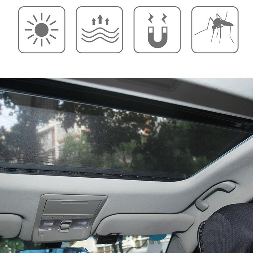 Magnetic Car Sunroof Sun Shade Mesh Cover Sunroof For Window Sunshade Car Sunroof Mosquito-Proof Sun Protection Ventilation