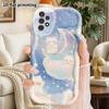 Phone Case: 2D Flat Samsung Galaxy A34 A35 M05 M06 S20 S22 S21 FE Plus 5G Protective Case, Couples Style, Little White Bear with Moon, Christmas and H