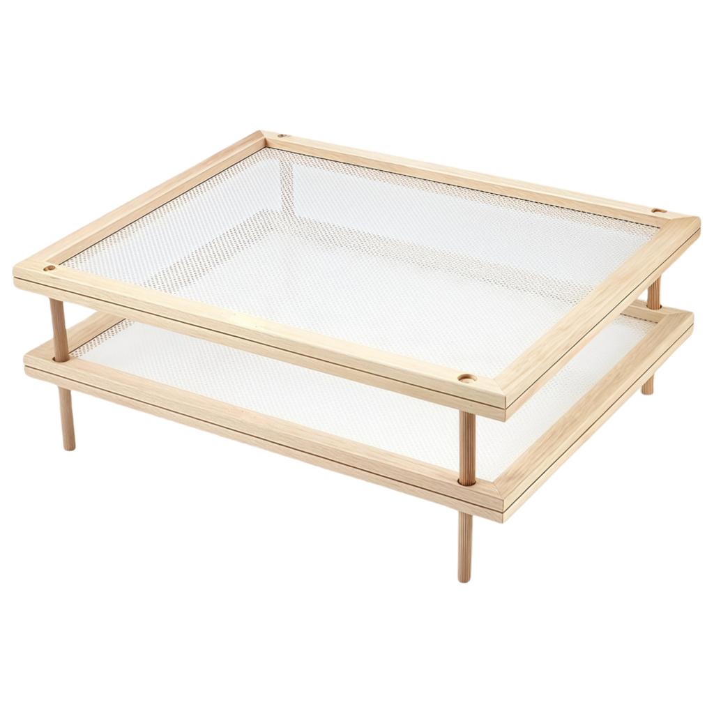 Wooden Herb Drying Rack Stackable Pasta Holder Food Dryer Stand With Net For Drying Food Wooden Drying Rack Kitchen Stand
