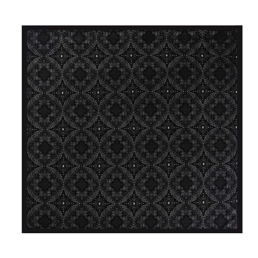 

Этнический Стиль 110 Платок Квадратный с Принтом Ореха Кешью Универсальная Бандана Солнцезащитный Шелковый Шарф Женский Литературный и Ретро 110CM чёрный