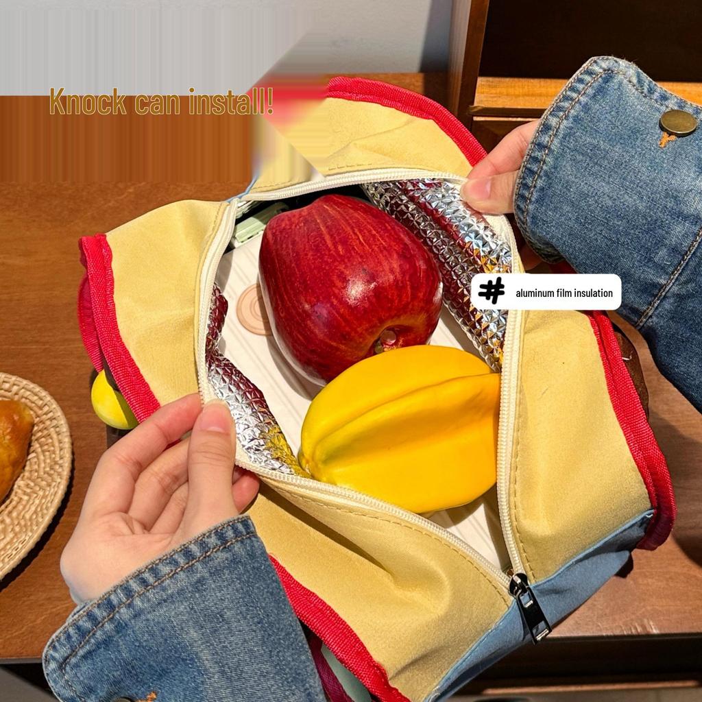 Large Capacity Insulated Bento Lunch Bag for Office, Breakfast & Meals