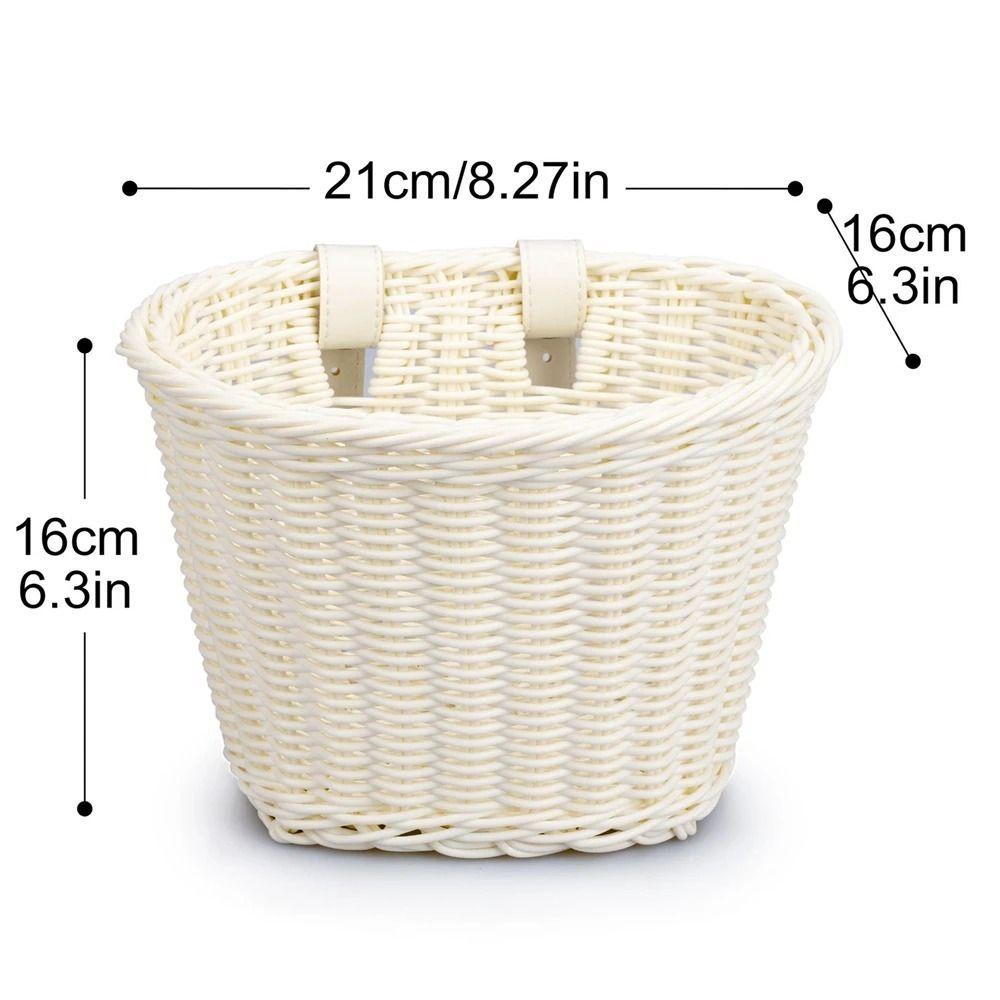 Woven Handmade Toddler Tiny Tricycle Baskets Waterproof Storage Front Handlebar Basket  Girls
