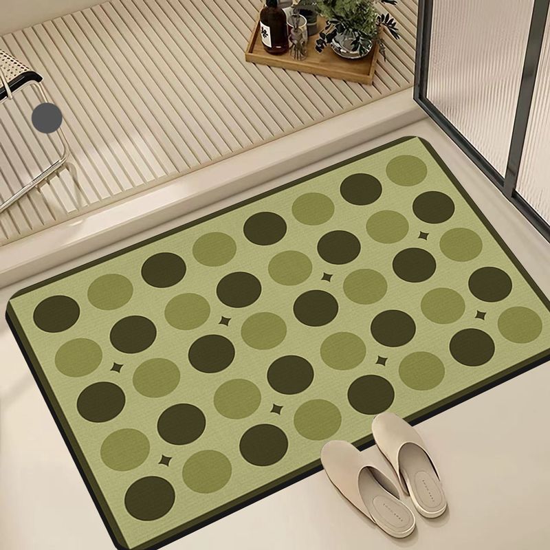 Simple Retro Wind Diatom Mud Floor Mat, Non-Slip And Easy To Take Care Of Floor Mat At The Bathroom Door, Household Toilet Absorbent Floor Mat