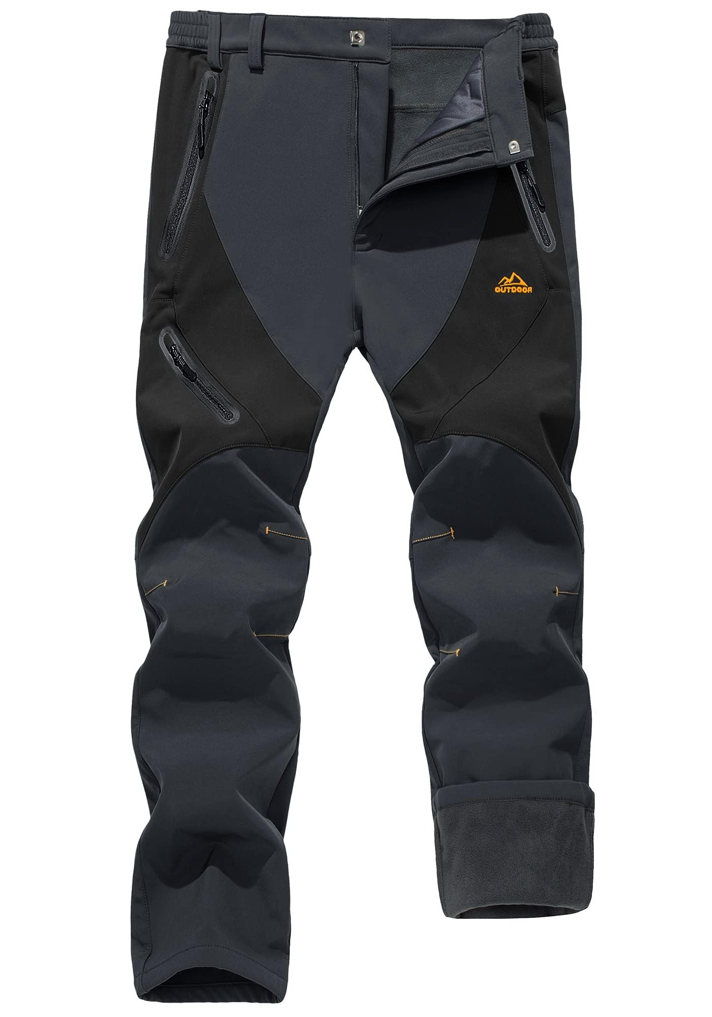 

KEFITEVD Softshell and for and 3D Cut for and Size Men s Pants, Water-Repellent Waterproof, Fishing, Skiing, Hiking, Work, Mountaineering, Cycling. серый