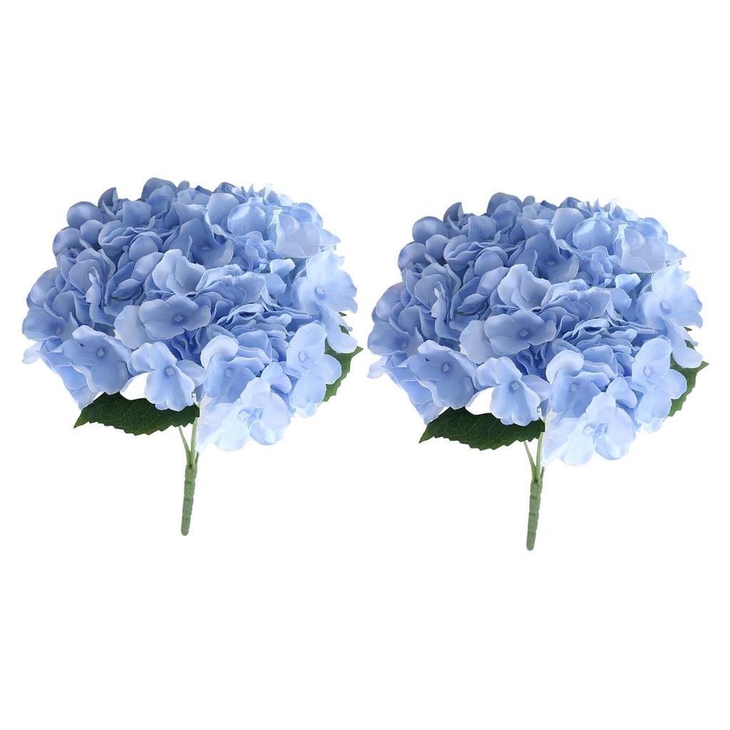 2 Pezzi Bouquet di Fiori Ortensia Fiore Real Touch Regali San Valentino Matrimonio Natale Ufficio Festa di Famiglia Soggiorno