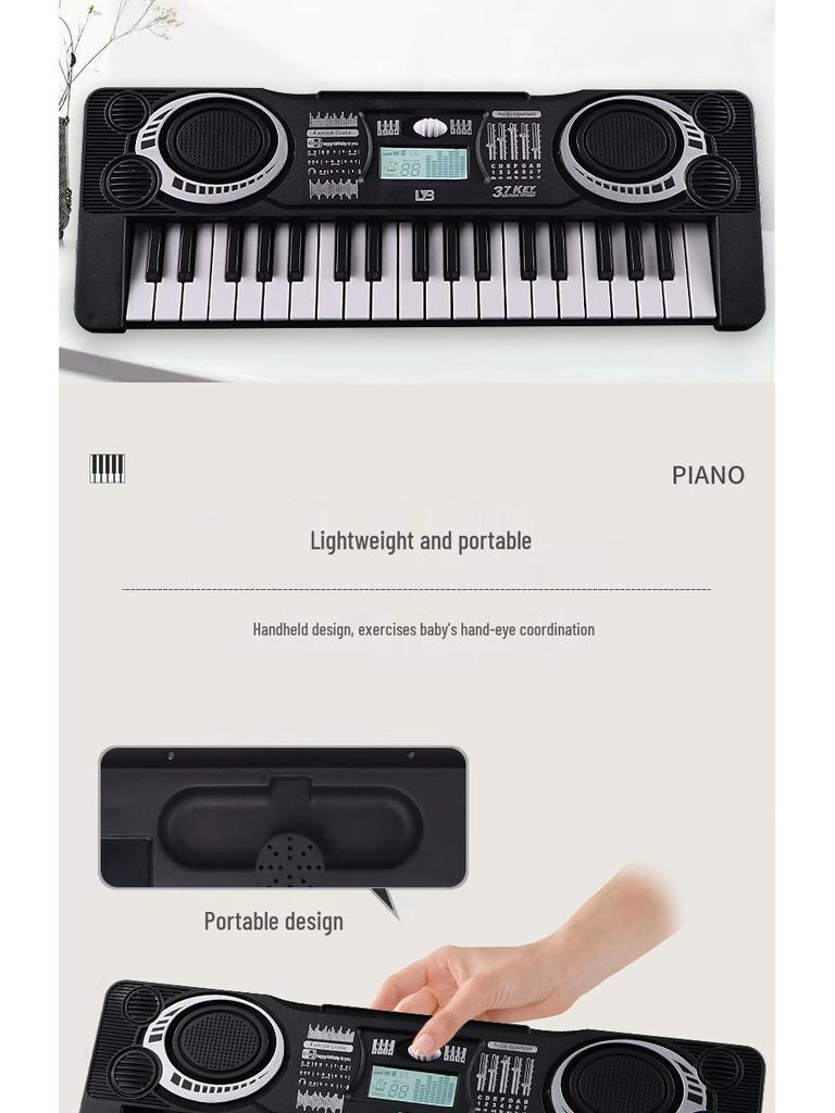 37-Key Children's Electronic Educational Keyboard Piano