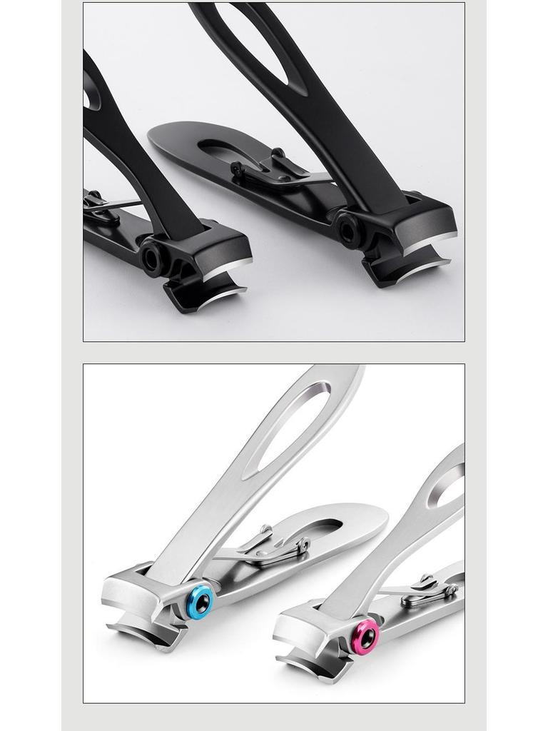 Large Opening Stainless Steel Anti-Splash Nail Clippers for Thick, Hard Nails & Onychomycosis Repair