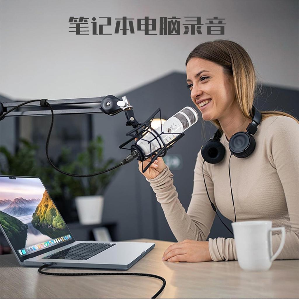 Heavy Duty Studio Recording Cable USB Type C to 3Pin Male Adapter Wire Gold Plated Contacts Enhances Signal Integrity
