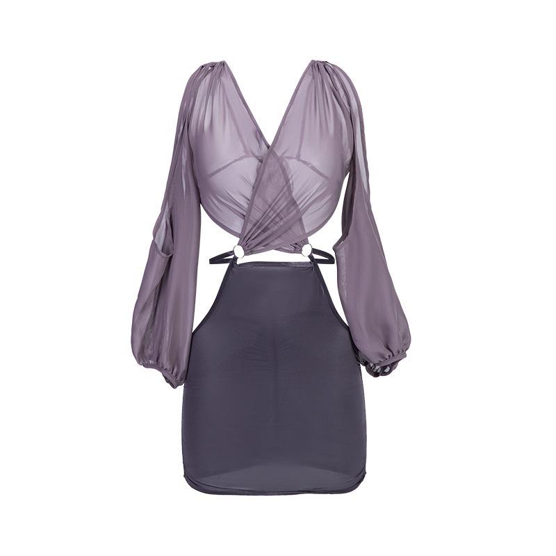 Sex Underwear Sexy Perspective Side Open Waist Muse Nightclub Secretary Suit Uniform Abstinence Female