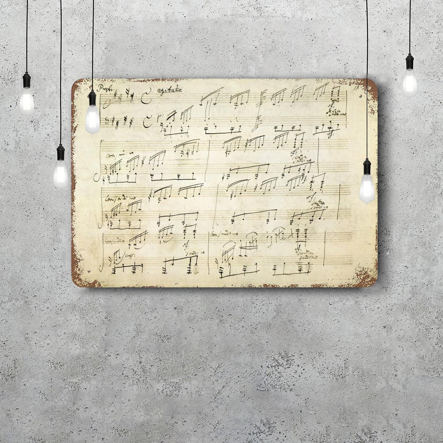 

Ludwig van Beethoven Metal Signs wall decor Vintage Tin Signs Captain Metal Poster Decor for Bar Pub Club Wall Decoration 20x30cm（7.8x11.8inch）