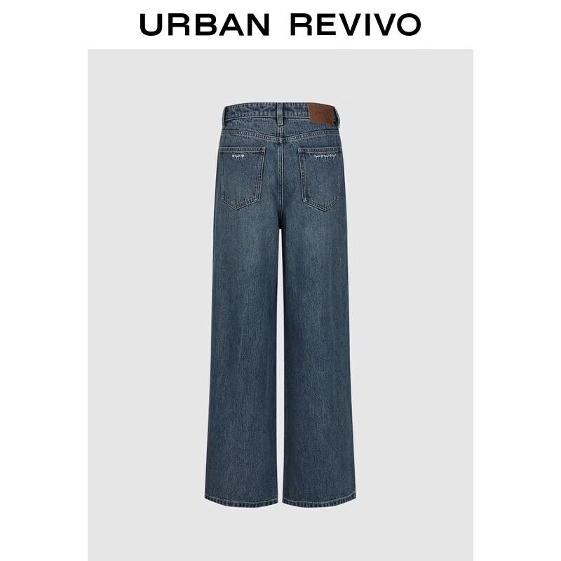 UR Women s Washed Embroidered Wide-Leg Jeans 28