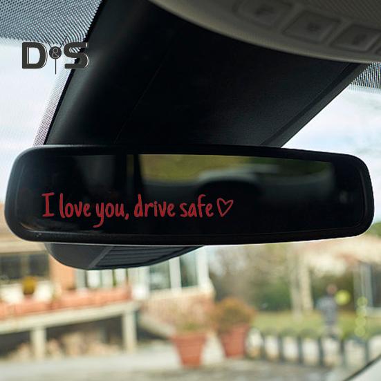 

Наклейки I Love You Drive Safe на зеркало заднего вида виниловая наклейка для женщин водонепроницаемая декоративная наклейка на автомобиль аксессуары для автомобиля розовый