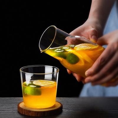 Wasserkaraffe Glaskessel Set Kalt Heiß Wasserflasche Tassensets Teetasse Saftkrug Nachttischkrug Karaffe für Milch Getränk Tee