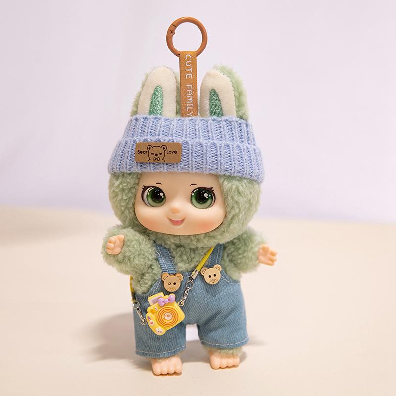 Cute family second generation plush toy doll rag doll pendant decoration soothing doll mobile phone bag pendant