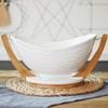 Minimalist Ceramic Fruit Basket with Drainage Tray