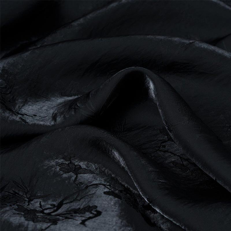 

Iridescent Floral Bamboo Leaf Jacquard Fabric Soft Silky Breathable for Diy New Chinese Style Qipao Dresses Wide-Leg Pants 100x150cm