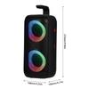 A85 RGB light portable speaker outdoor portable card speaker double horn square dance radio
