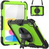 Silicone Full Cover Rotating Strap Case IPad 10th Gen 10.9 Inch Air 4/5 10.2 Color Block Design With Cushion