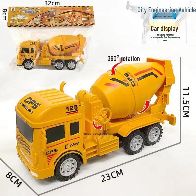 Kids' Pull-back Fire Truck Engineering Toy Set with Gift Box