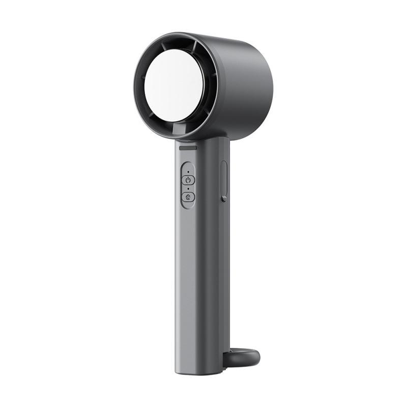 Portable USB Rechargeable Folding Fan with Carabiner and Ice Pack for Strong Outdoor Cooling