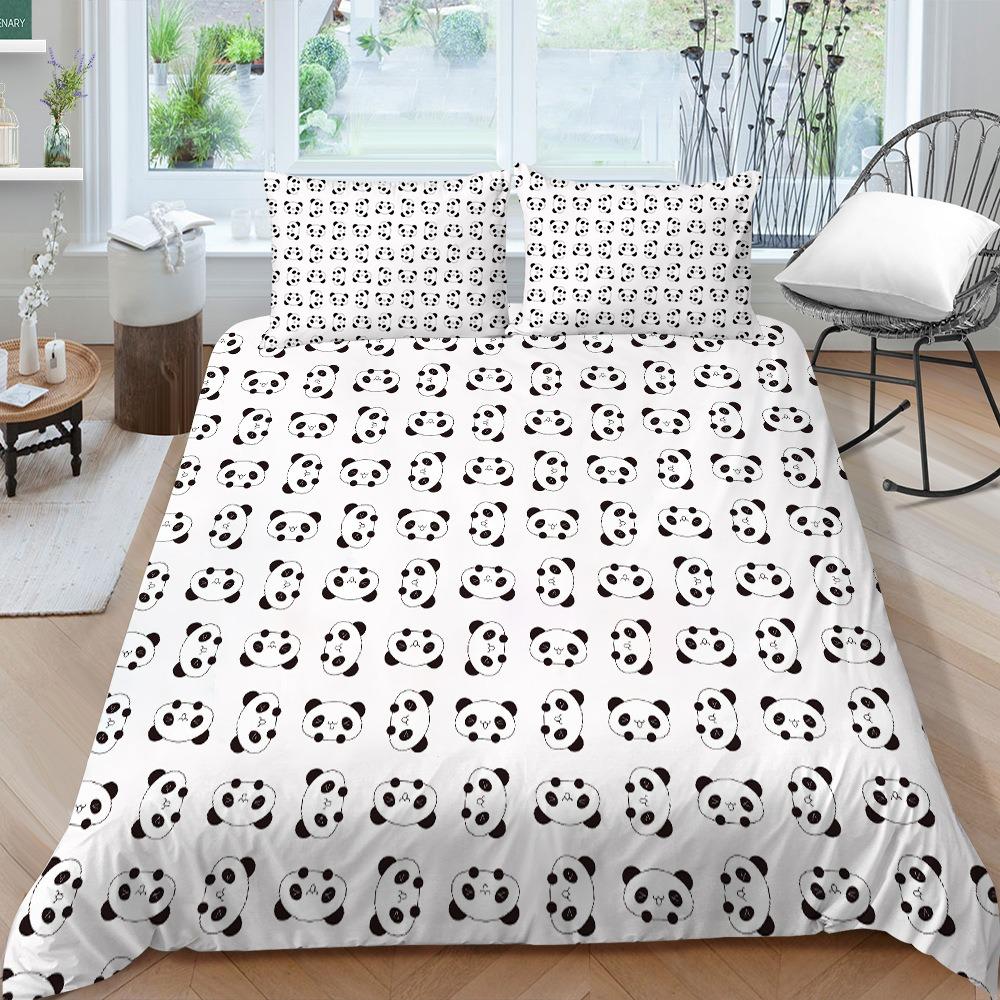 Panda, Pet Dog 3D Bedding Bed Comforter Set Duvet Cover Pillowcases Animal Kids,twin Full Queen Bedroom Set Bed Linens Cartoon
