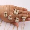 Copper-Inlaid Zircon Plump Letter Pendant Necklace - Cute & Versatile Clavicle Chain