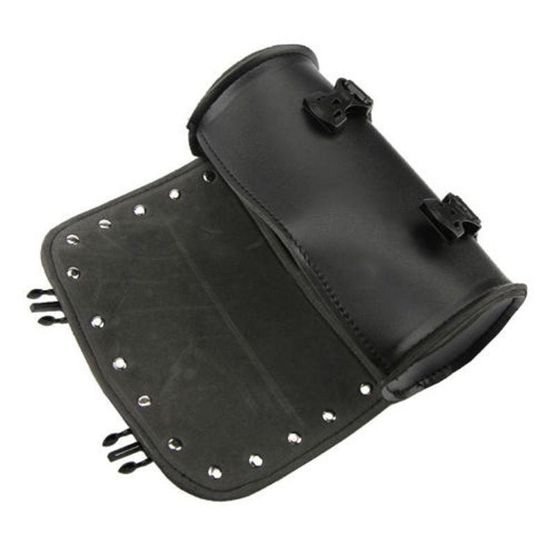 Universal Motorcycle Saddlebag Tool Bag Mounting Strap Round Fork Bag For Harley