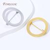 18K Gold Plated Round Brooch Pin Base,Open Circle Blank Brooch Setting,DIY Jewelry Making Accessories For Emblem Badge