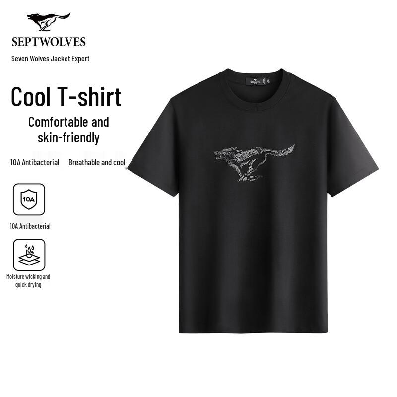 Septwolves Men's 10A Antibacterial Cool-Sense Short Sleeve T-Shirt