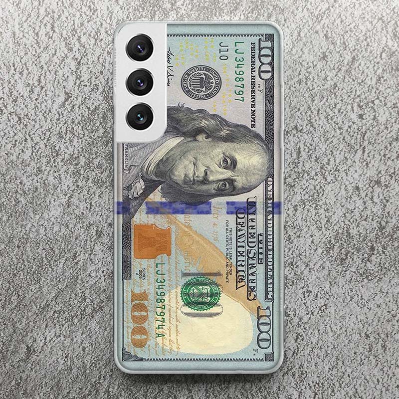 Banknote Dollar Cash Money Print Soft Case for Samsung Galaxy S25 S24 S23 S22 Ultra S21 Plus S20 FE Phone Shell S10 + Pattern Co