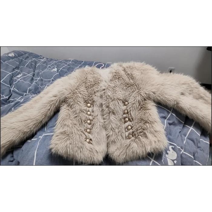 Luxury Faux Fur Coat Women Winter Warm Jacket High Quality Fashionable Outerwear Elegant  Coat