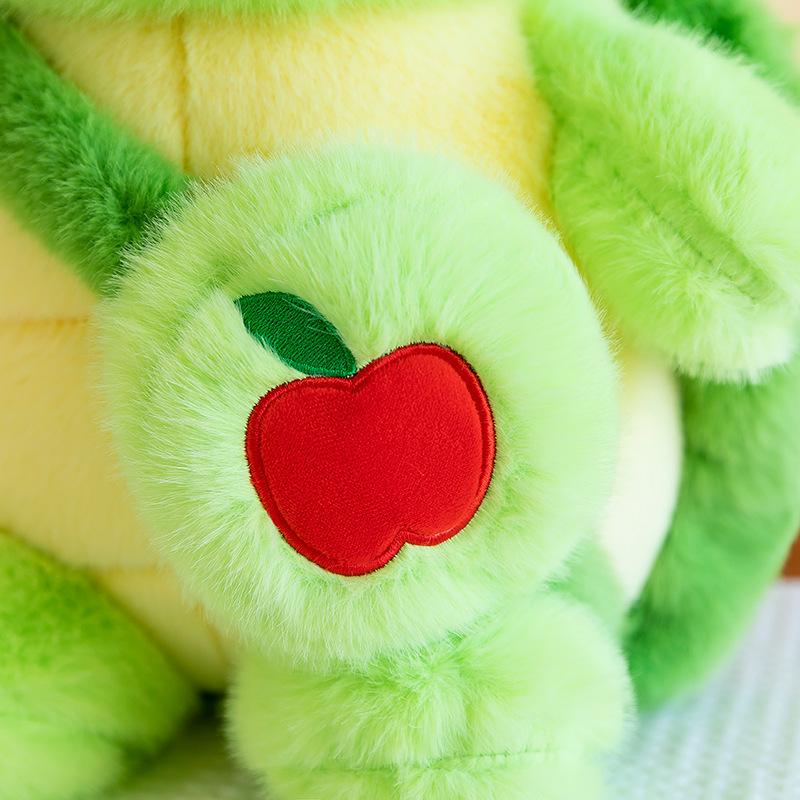 New Green Apple Turtle Plush Toy Cartoon Cute Backpack Turtle Doll Children's Soothing Gift Doll