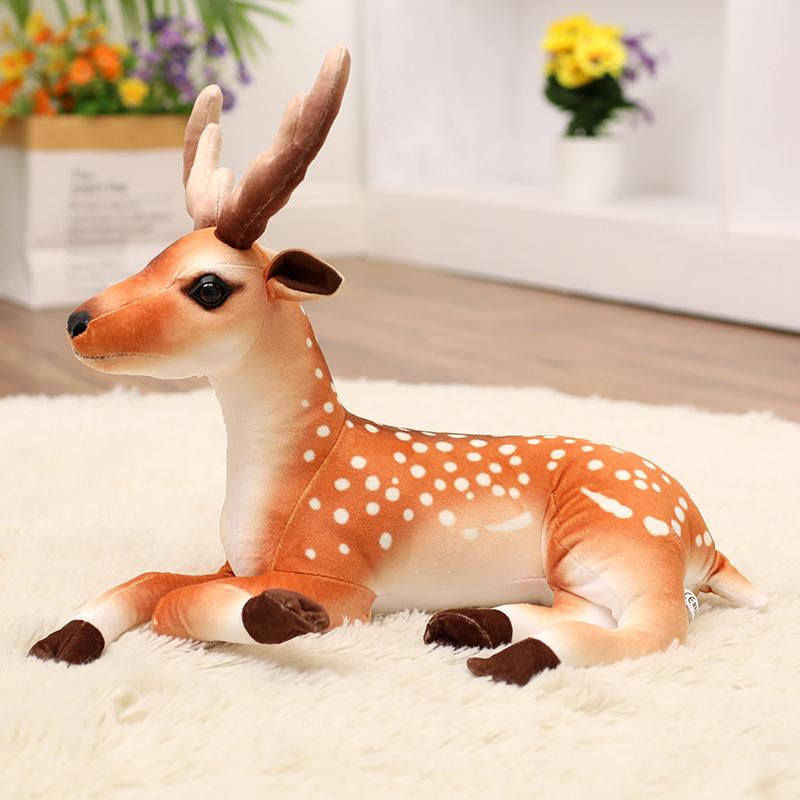 

Маленький размер плюшевая игрушка с оленем, реалистичная мягкая кукла с пятнистым оленем, настоящие мягкие животные, игрушки для детей, домашний декор